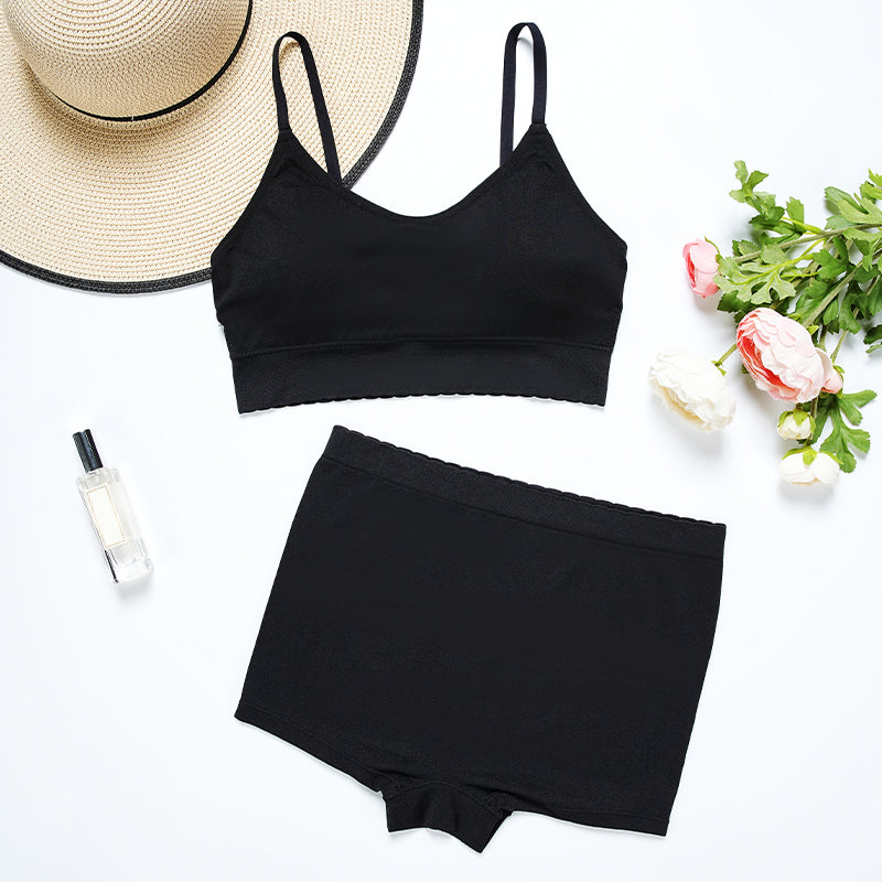 Midnight Ease Seamless Lounge Bra & Boyshort Set — product view 1