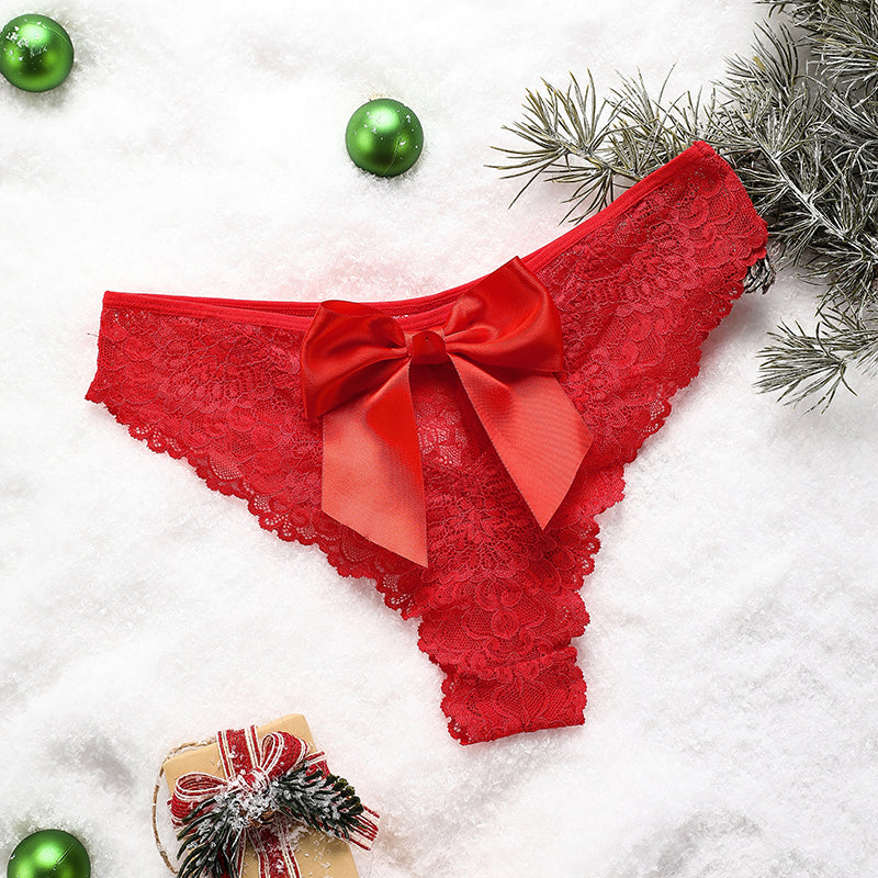 Scarlet Bow Seduction Lace Panties – product view 6