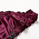 Wine Satin Romance Bra & Panty Set — product view 5