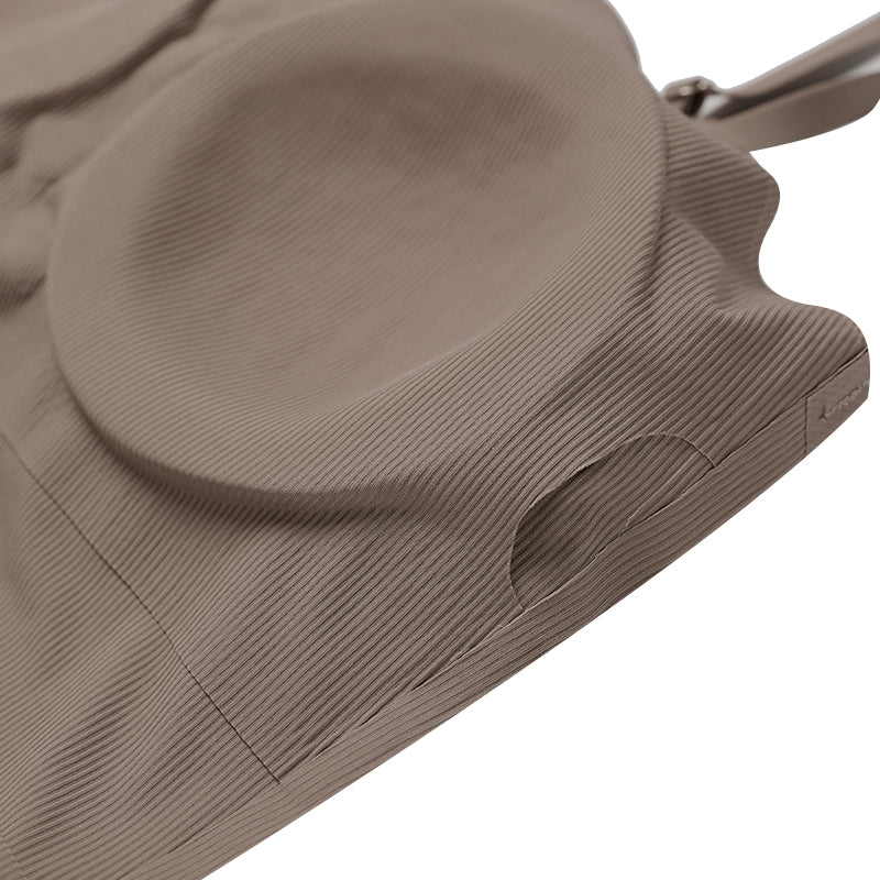 Mauve Everyday Ribbed Wireless Comfort Bra — product view 1