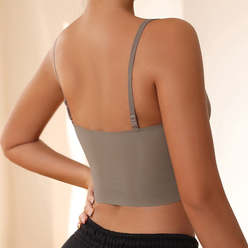 Mauve Everyday Ribbed Wireless Comfort Bra — product view 3