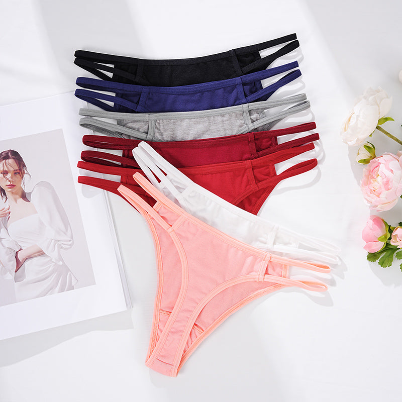 Color Crush Strappy Cutout Thong Panties — product view 12