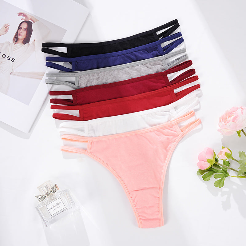 Color Crush Strappy Cutout Thong Panties — product view 7