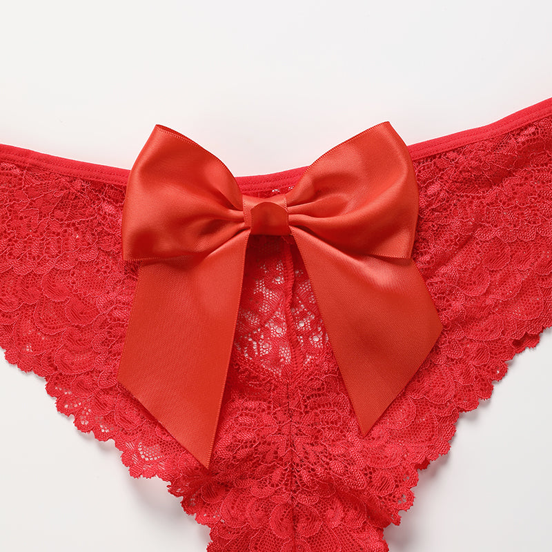 Scarlet Bow Seduction Lace Panties – product view 11
