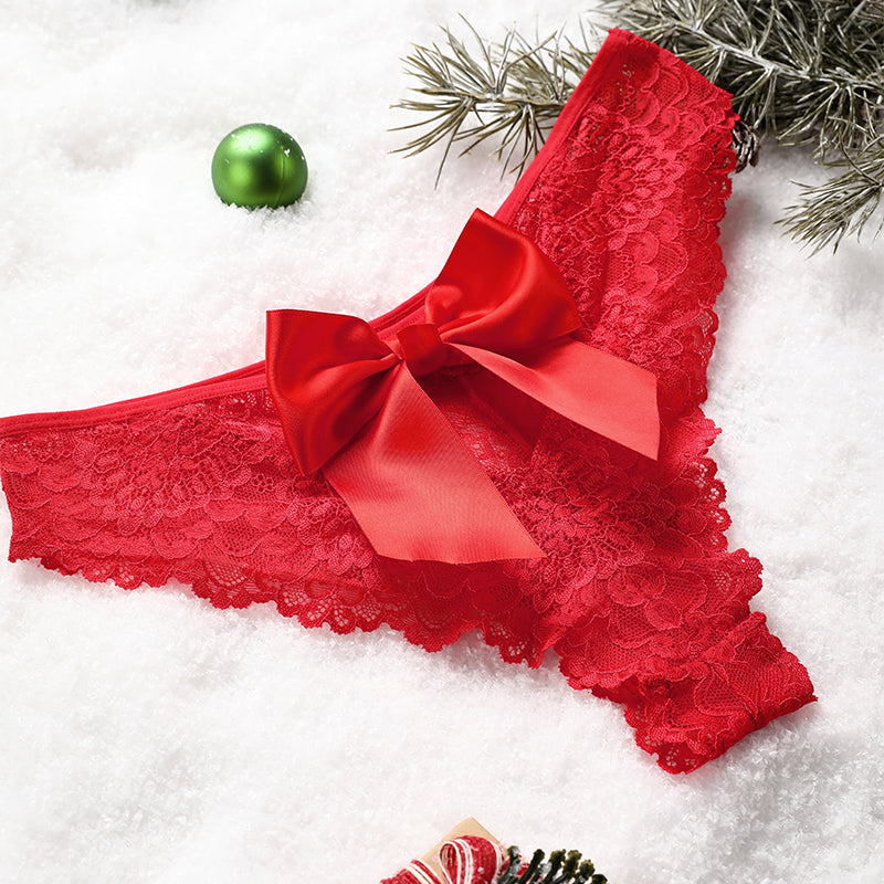 Scarlet Bow Seduction Lace Panties – product view 8